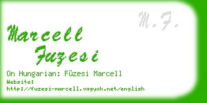 marcell fuzesi business card