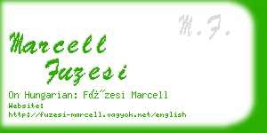 marcell fuzesi business card